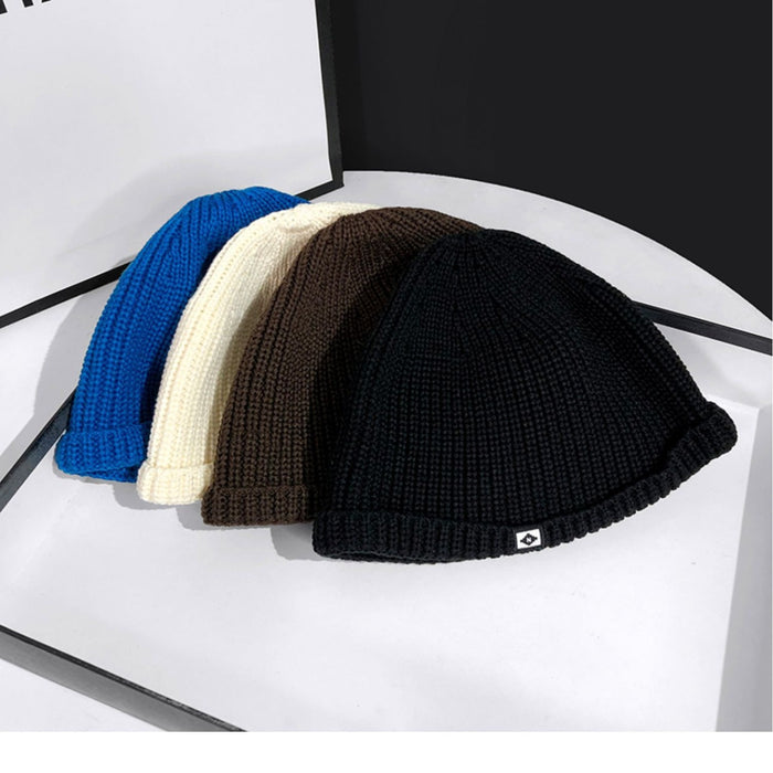 Wholesale Hat, small patch fabric, knitted yarn hat