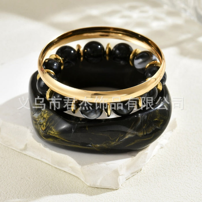 Wholesale Fashion bead set resin bracelet bracelet medieval geometric metal bracelet bracelet bracelet