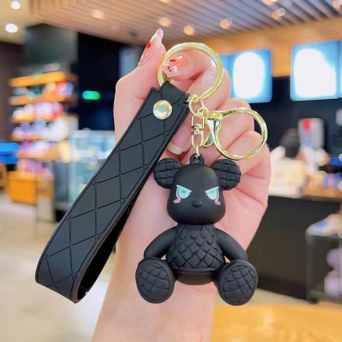 Caricatura al por mayor Bamboo Woven Bear Keychain JDC-KC-YDAO101