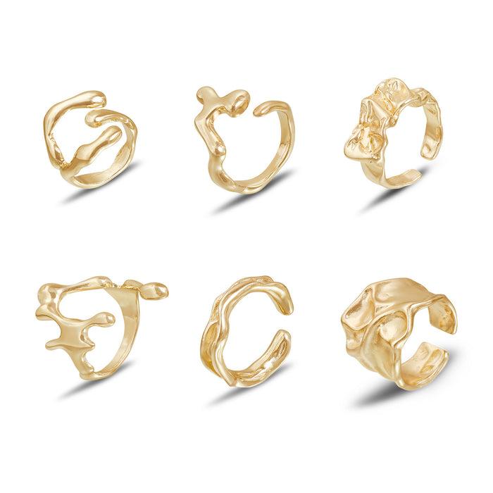 Wholesale Metal diamond-studded ring