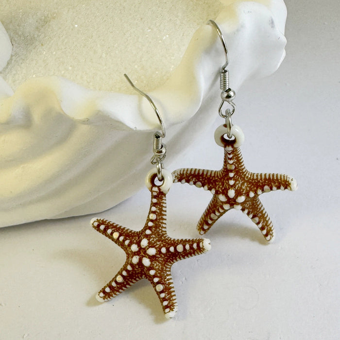 Wholesale Vintage Ocean Shell Acrylic Earrings Boho Style Fashion Accessory for Resale MOQ≥2