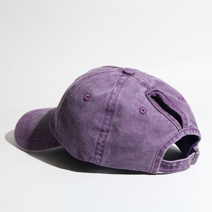 Wholesale Cotton Washed Ponytail Baseball Cap JDC-FH-Chunq013