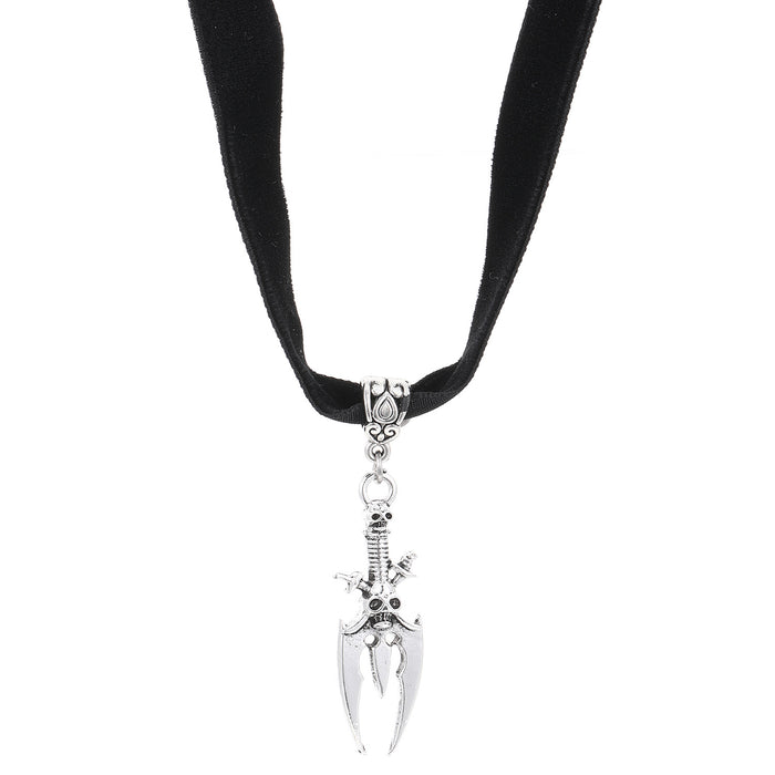 Wholesale pirate disc spider cross rose skull collar necklace women's neck chain choker