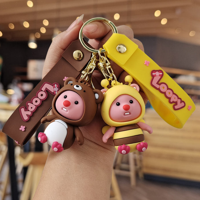 Wholesale  Cute  keychain pendant  doll ornaments  small gift cartoon car key chain