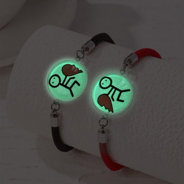 Wholesale Sun and Moon Lovers Time Gemstone Glowing Couple Bracelet