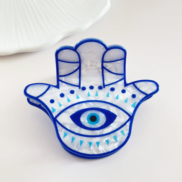 Wholesale Devil' s Eye Hair Clip Retro Blue Eyes Fatima' s Palm Grip  Evil Eye Headpiece