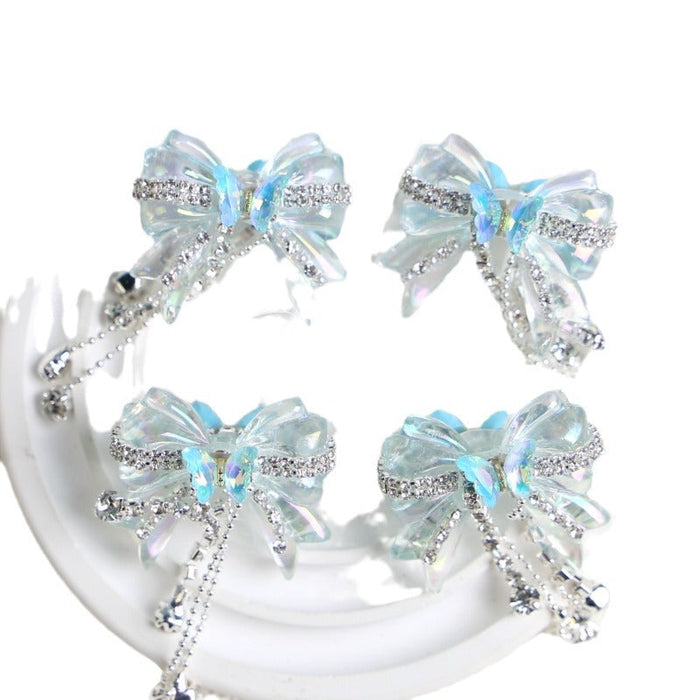 Wholesale Crystal Butterfly Shiny Tassel Loose Beads JDC-BDS-NYX022