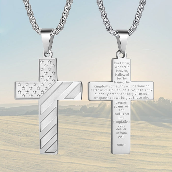 Wholesale Cross necklace stainless steel chain pendant