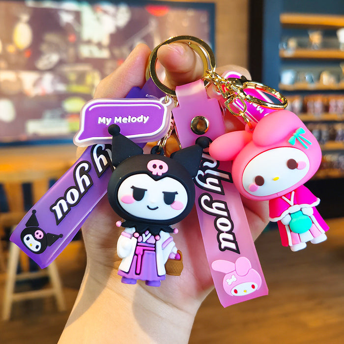 Wholesale Cartoon Silicone Doll Keychain JDC-KC-Tingm302