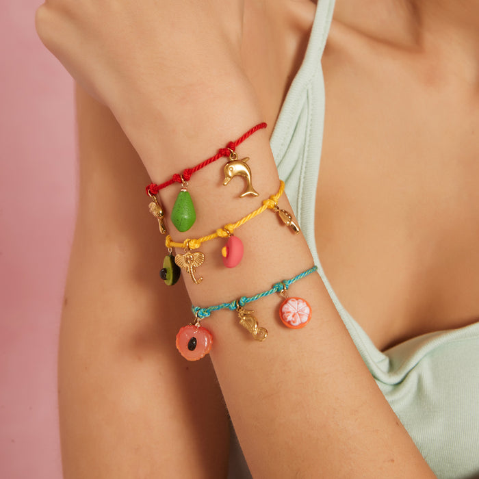 Wholesale Original Design Handmade Fruit Series Personalized Color Rope Bracelet Fashion Baita Weaving Hand Rope