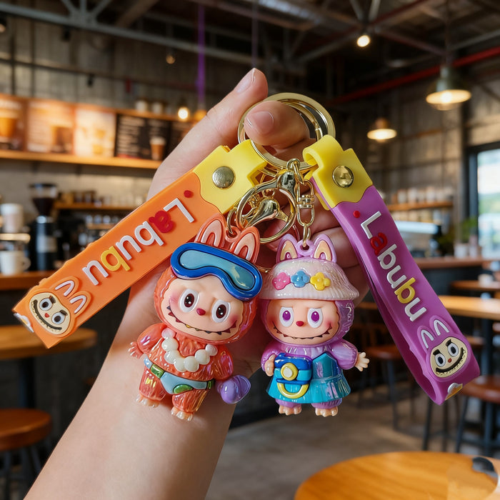 Wholesale Cute Silicone PVC Cartoon Keychains for Couples