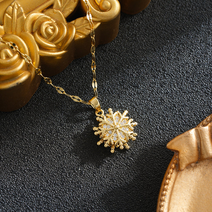 Wholesale Rotating Bauhinia Flower Necklace
