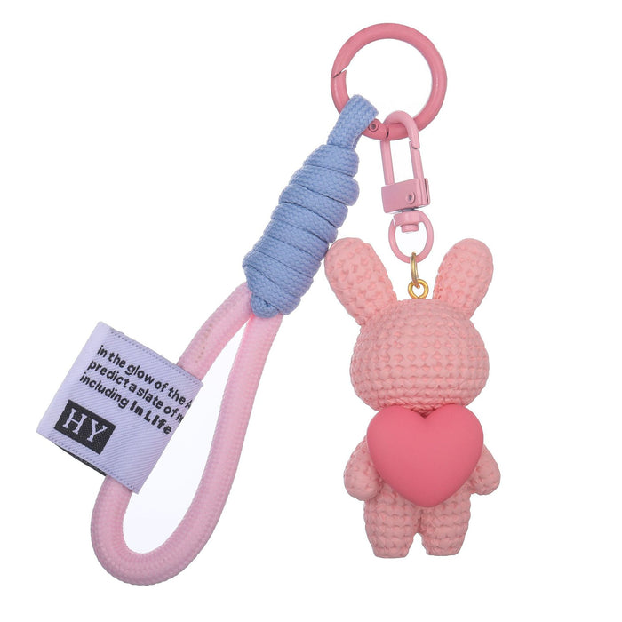 Wholesale Cartoon Resin Heart Rabbit Keychain JDC-KC-ShuoT020