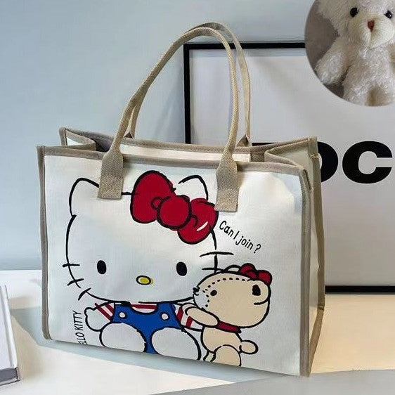 Wholesale Chic Large Canvas Tote Bag with Printed Design for Daily Use MOQ: 3