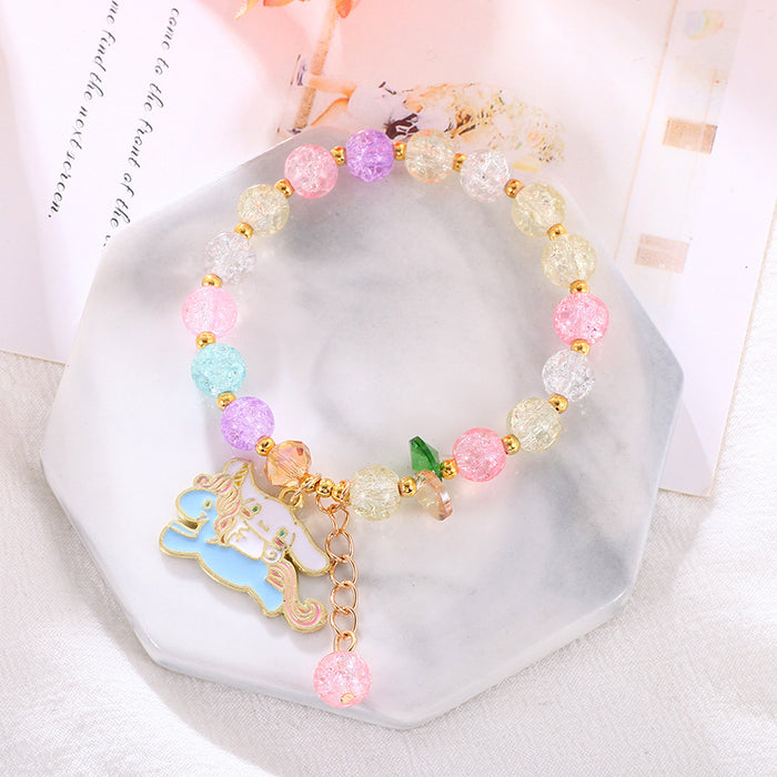 Wholesale Children' s popcorn bracelet beaded bracelet crystal cute cartoon