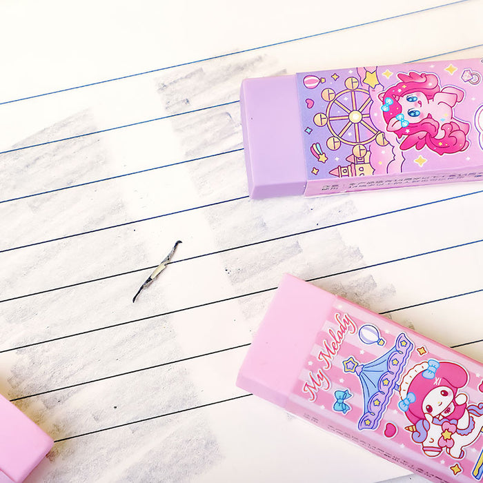 Wholesale Cartoon eraser set cute eraser elementary school students children' s stationery gift creative pencil eraser