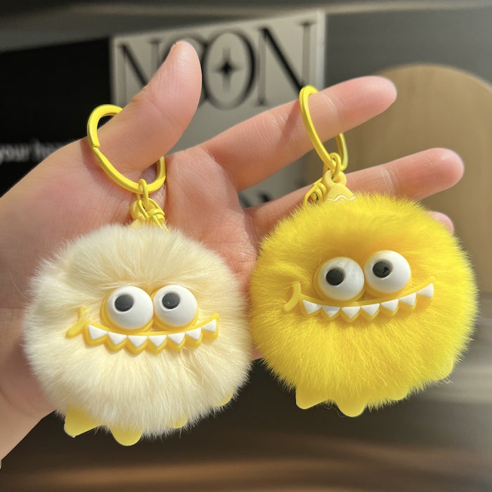 Wholesale Cute Car Keychain Pendant Plush Ball Doll Book Bag Pendant