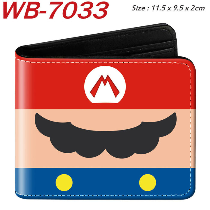 Wholesale Anime Cartoon Print PU Leather Bi Fold Wallet Street Fashion Unisex Student Wallets Waterproof Full Color Design Fashion Accessory Resale