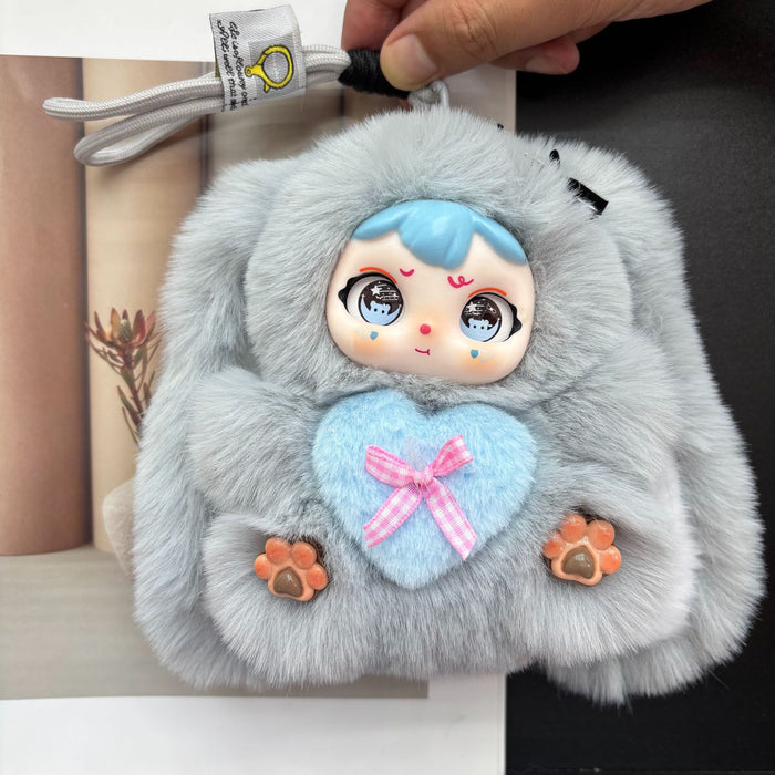 Wholesale 10pcs Rabbit Fur Cute Bunny Plush Pendant Doll