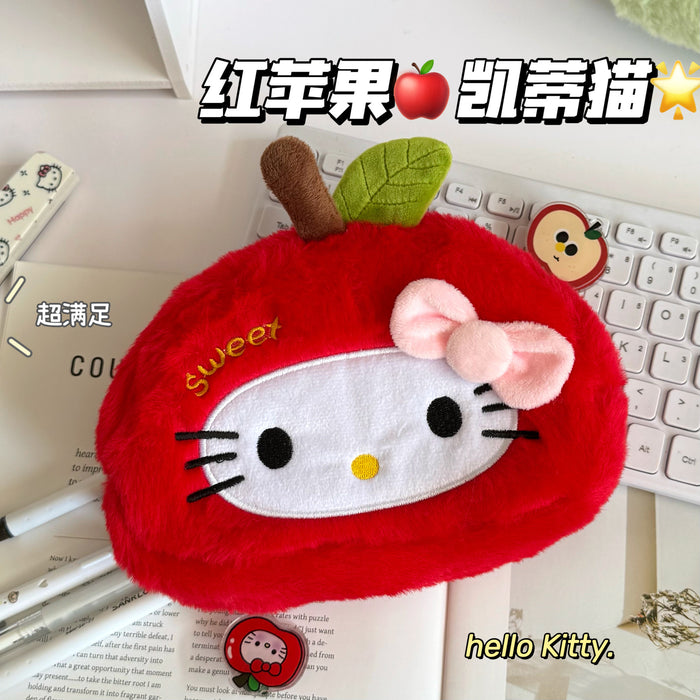 Wholesale Plush Shape Pencil Case Cute Cartoon Stationery Storage Bag Fashion Accessory Gift