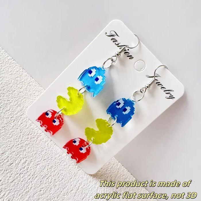 Wholesale Cute Colorful Little Monster Acrylic Earrings