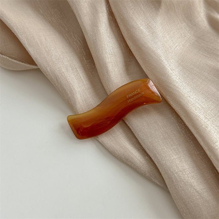 Wholesale New letter wave hair clip with side clip and duckbill clip for high-end temperament hair clip headwear