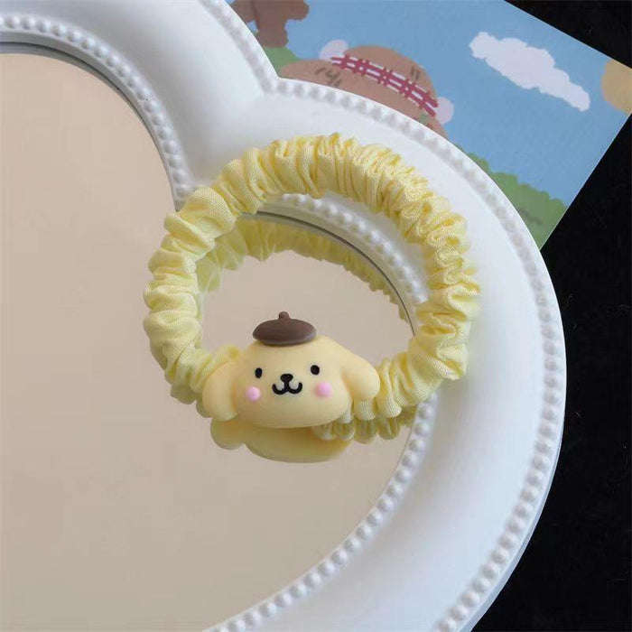 Wholesale Cute Sanrio Hair Accessories Cinnamon Dog Large Intestine Hair Ring Sweet Cartoon Headband Kulo Miza Hair Rubber Band Headdress JDC-HS-Wangl006