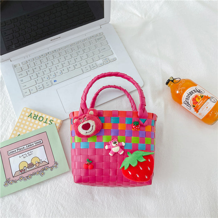 Wholesale PC Color Woven Handbag JDC-HB-GM001