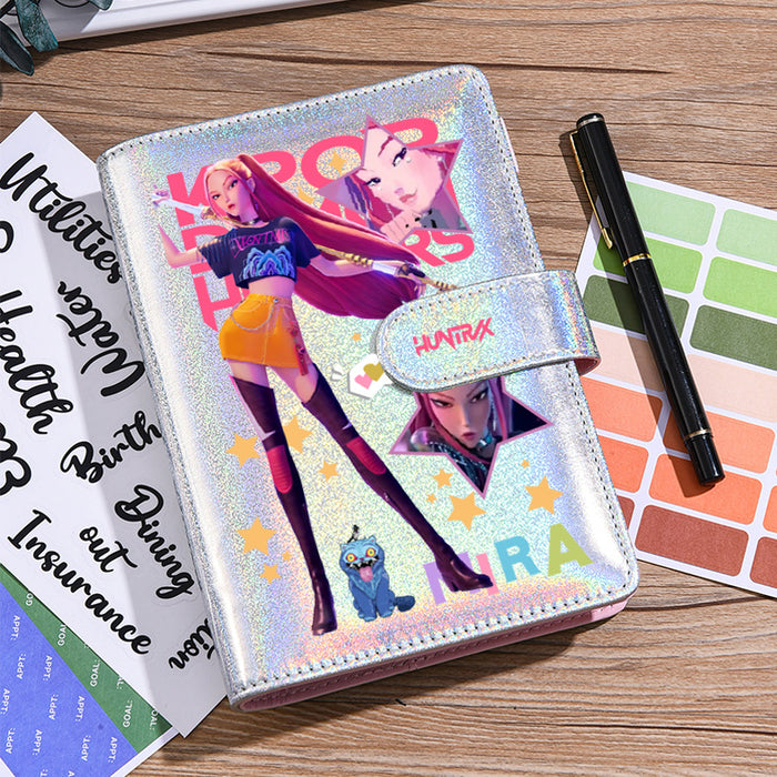 Wholesale Kpop Glitter Hardcover Loose-Leaf Cartoon Notebook