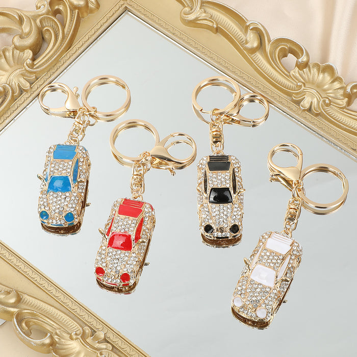 Wholesale diamond car model key chain pendant  zinc alloy men and women couple temperament bag pendant