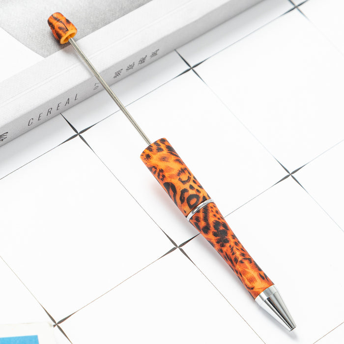 Wholesale DIY Beadable Pens Cow Print Leopard Print Christmas Plastic Pen DIY for Beaded JDC-PN-HuaH006