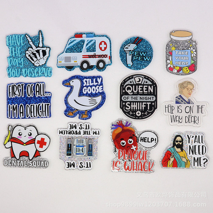 Wholesale Cartoon Organ Acrylic Pin DIY Patch Accessories JDC-FK-OuYie010