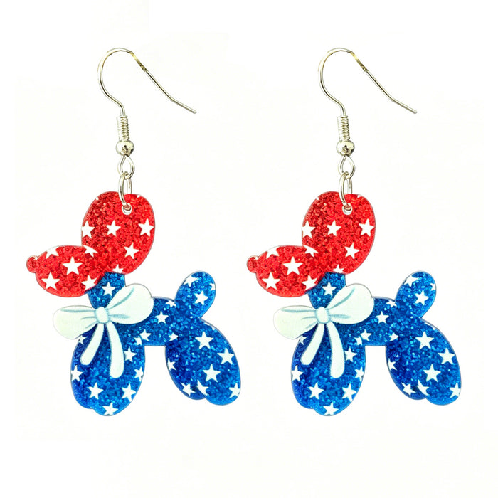Wholesale 2pcs Independence Celebration Earrings with Bow and Heart