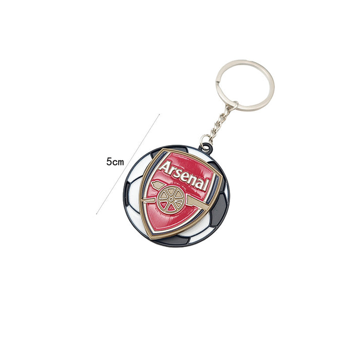 Wholesale Rotatable Football Club Team Keychain