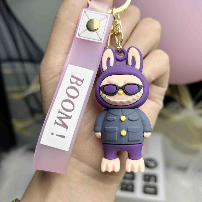 Wholesale Cartoon soft plastic cute little monster keychain pendant small gift ornaments,  back to school season