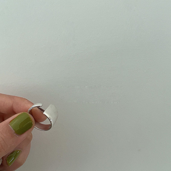 Wholesale  Silver Plated Ring Women's Korean Smoothed Cross  Adjustable Opening Ring