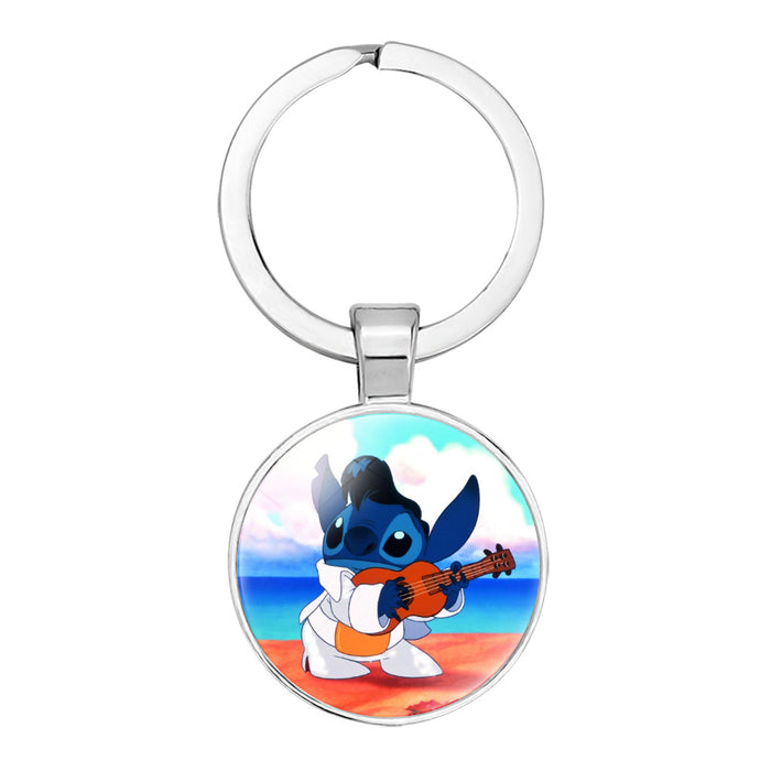 Wholesale Glass Alloy Time Stone Cartoon Keychain JDC-KC-NingX009