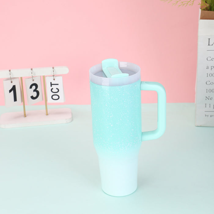 Wholesale  Luminous Handle Car Cup Double-Layer Stainless Steel Thermos Cup