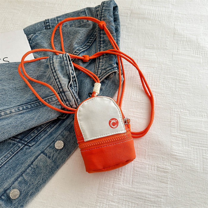 Wholesale contrast color schoolbag coin purse mini keychain pendant portable boys and girls earphone certificate storage pouch