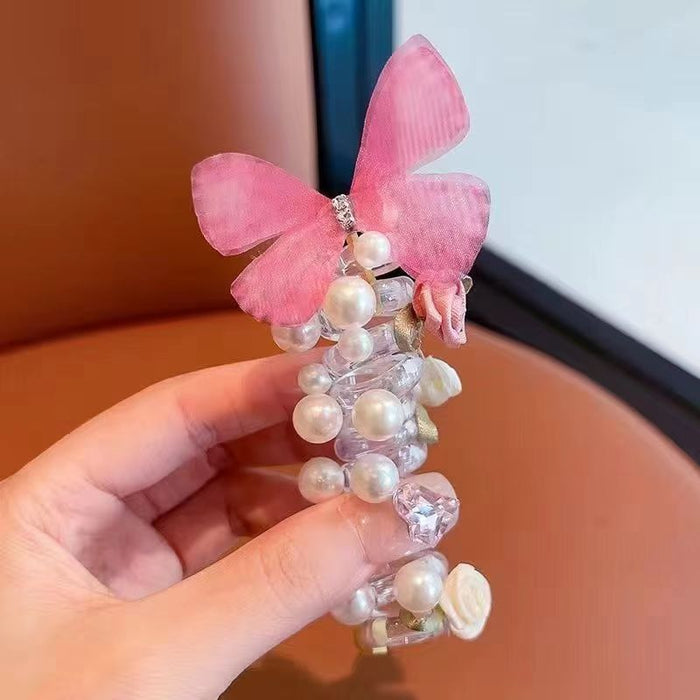 Wholesale New butterfly ponytail braided headband for girls