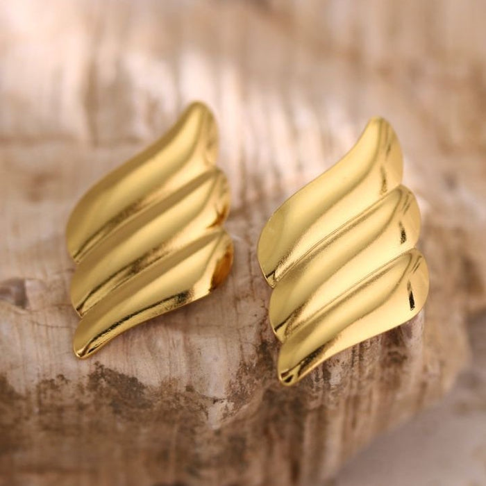 Wholesale Stainless Steel Geometric Oil-pressure Earrings