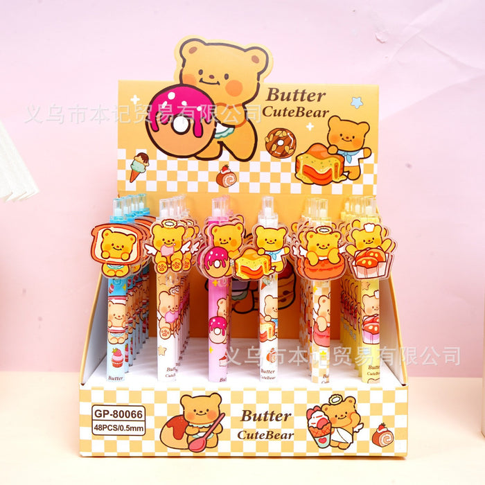 Wholesale 48pcs Cartoon-printed acrylic student push-button pen