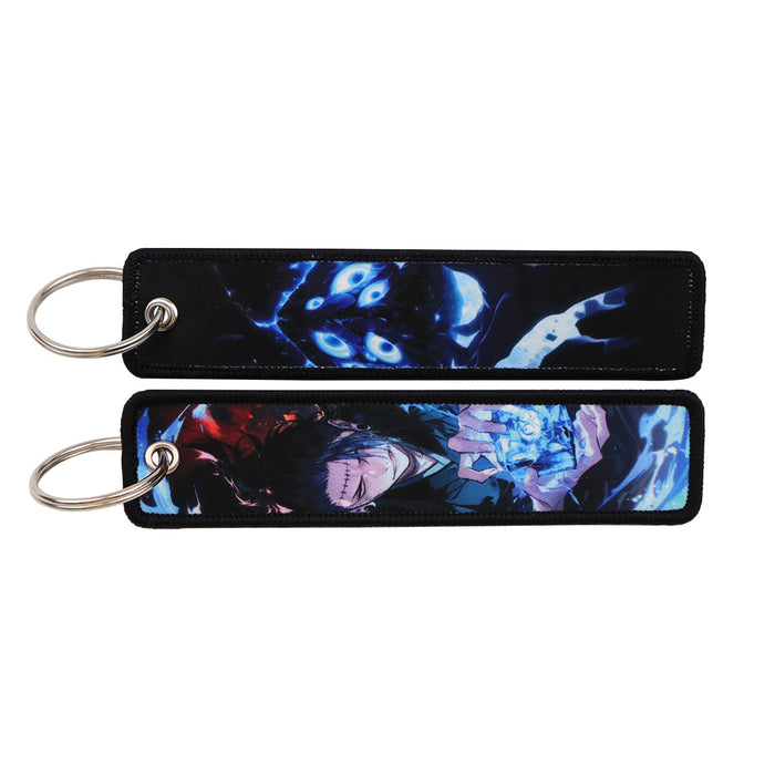 Wholesale  Woven Label Keychain Lanyard Office Id Badge Woven Fabric Accessory Pendant