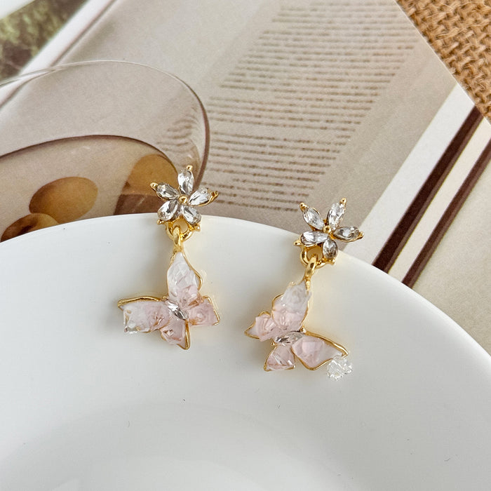 Wholesale Butterfly Crystal Earrings