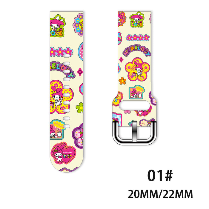 Wholesale Printed Silicone Watch Strap Wrist Strap JDC-WD-NuoQi047