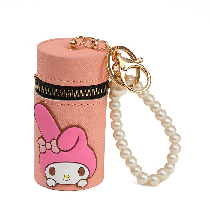 Wholesale PU Cartoon Lipstick Storage Box Coin Purse Keychain JDC-KC-YiK014