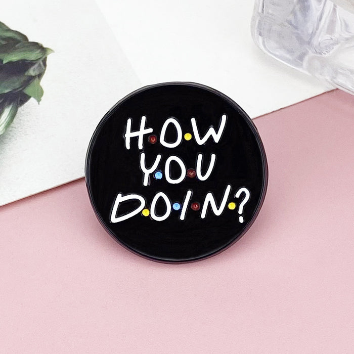 Wholesale Trendy Commemorative Painted Zinc Alloy Cartoon Brooch Pin Fashion Accessory MOQ≥2