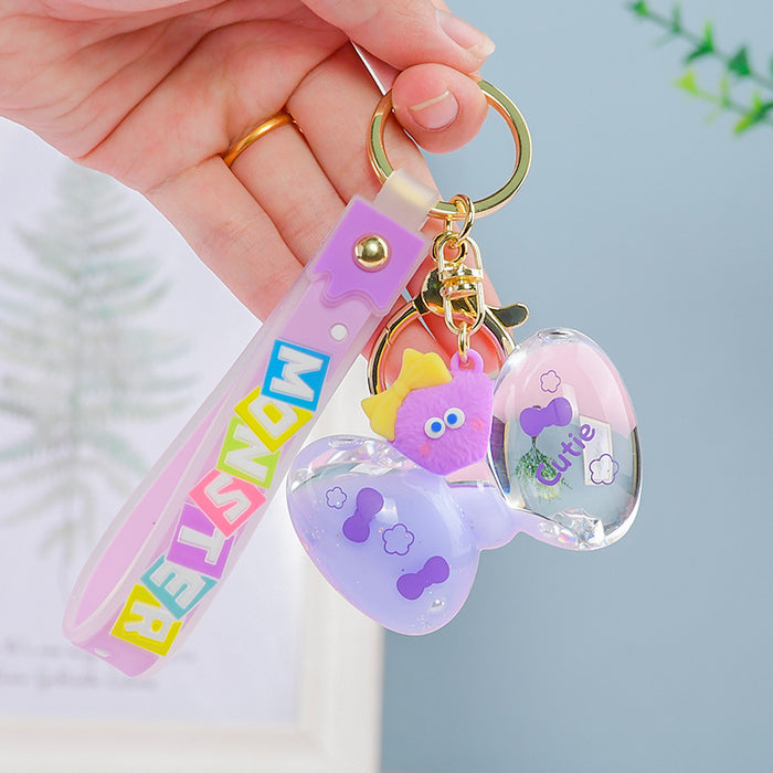 Wholesale PVC Liquid Oil Bowknot Cartoon Keychain JDC-KC-DiAJ001