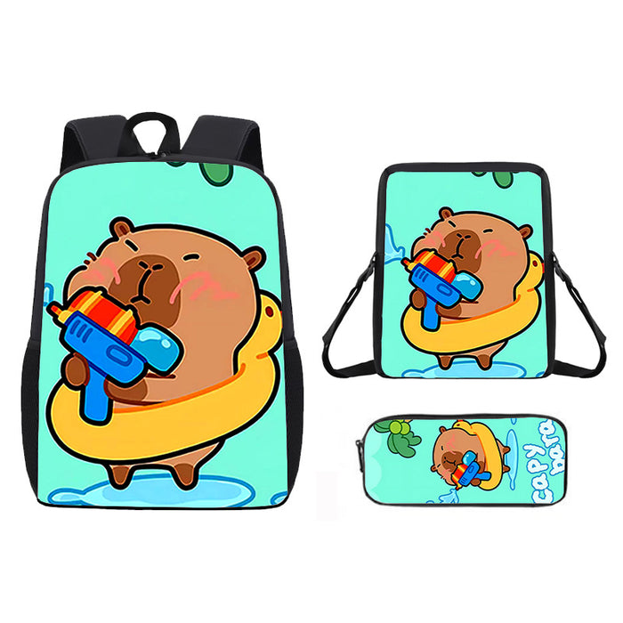 Wholesale Capybara Cute Cartoon Schoolbag  Students Large Capacity Backpack Rucksack