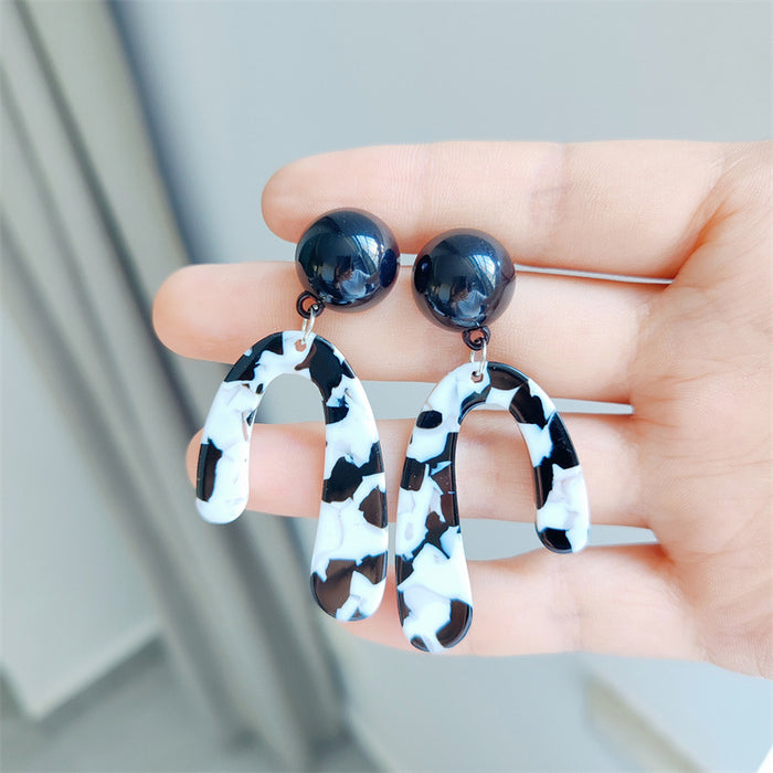 Wholesale Irregular acrylic oil painting earrings